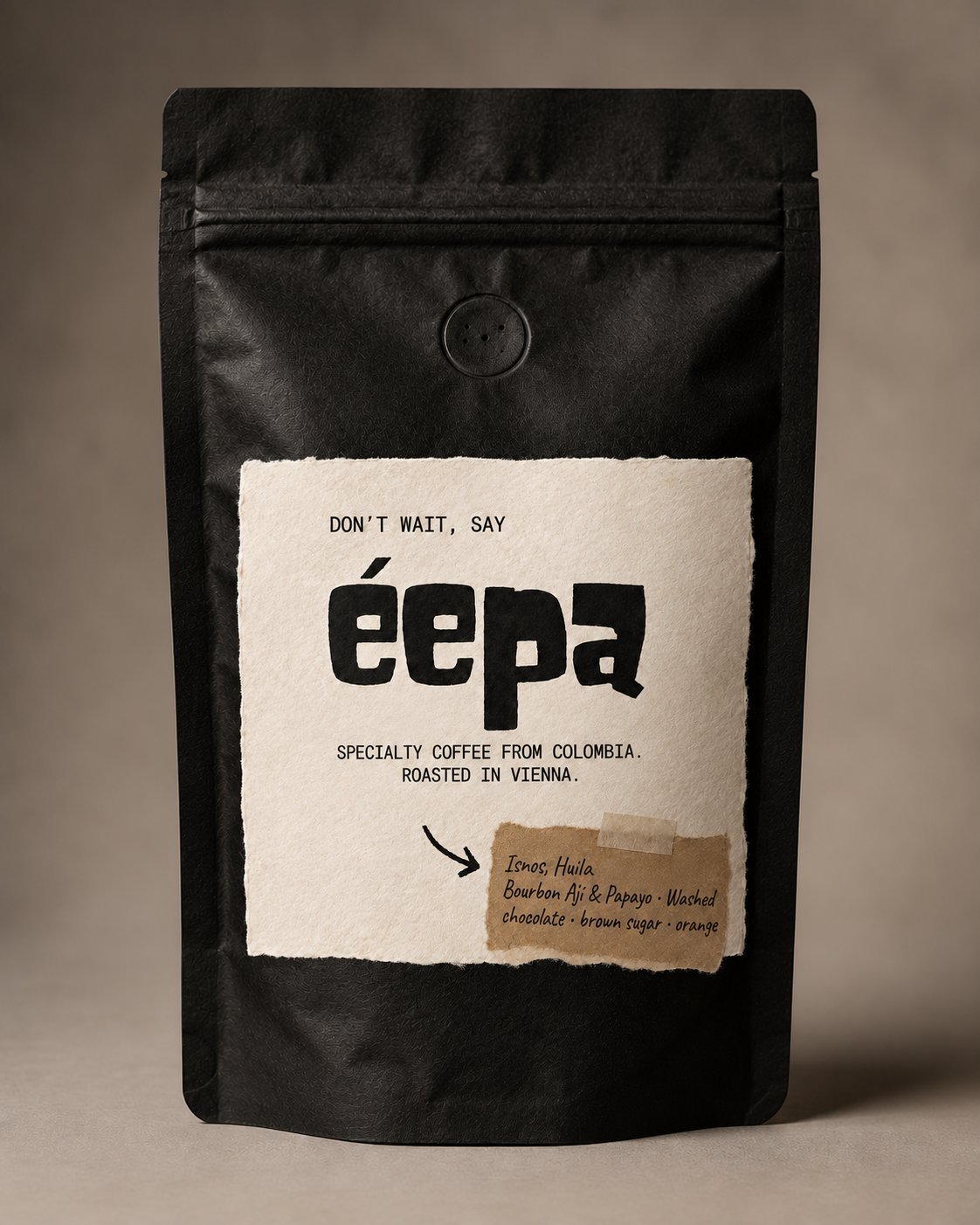 éepa Los Pinos coffee bag, Isnos Huila